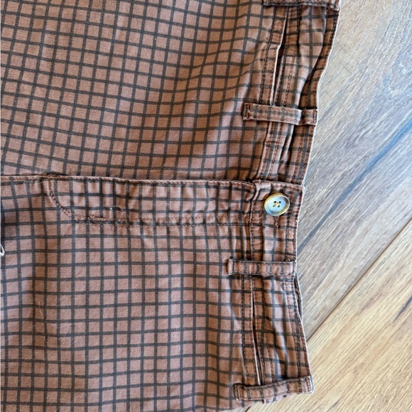 Marine Layer Rust Plaid Cropped Pants - Picture 9 of 15